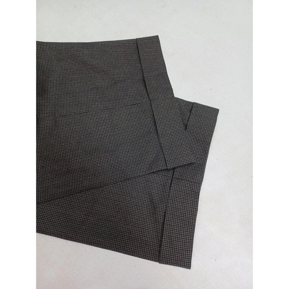 Polo Ralph Lauren Houndstooth Dess Pants  Men's Brown Pleated Sz 38W x 30L